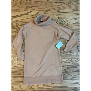 Raya Womens XS Tan Tunic Cowl Neck Sweater NWT